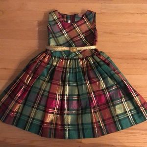 Bonnie Jean girls plaid dress